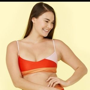 NEW, Summersalt Voyager Bikini top and bottom set. Color-block.  Sz 6